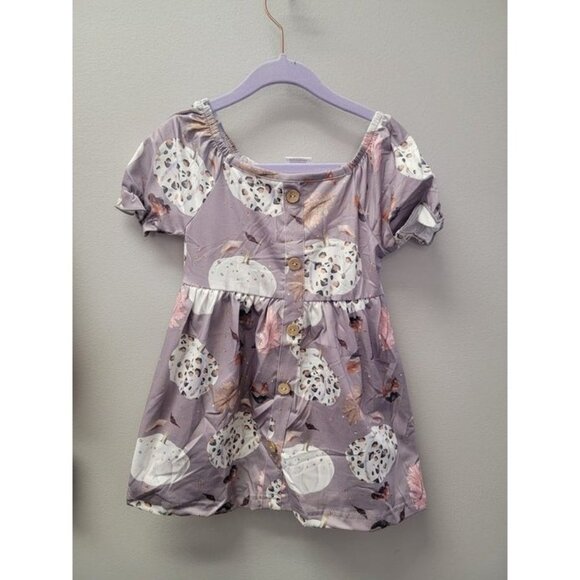Girl's Floral Fall Dress pumpkin fabric 6-12 months - Picture 1 of 1